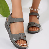 2025 Summer Women's Thick Bottom Heel Sandals Large Size Fish Mouth Wearing A Word Slope And Thick-Soled Sandals HZ0115