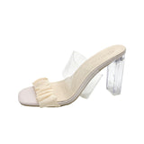 Net Red Cold Slippers Women Wear 2025 New Fairy Wind Korean Version Of The Coarse And Fashion Side High And Flip-Flop HZ0115