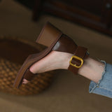 British Style Retro Word With Sandals Woman Heel Back Zipper De-Shoe Summer High Heels Women Coarse HZ0115