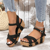 Fish Mouth Sandals Women 2025 Summer New Fashion Rivals Big Size Rivals Women's Slope HZ0115