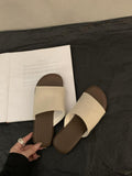 French Flat-Bottomed Retro Leisure Slippers Women's Summer Wear 2025 New Seaside Resort Beach Cool Slippers HZ0115