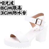 Thick And Thick Waterproof Table Sandals Women High Heel With Heel Toe Model Show Shoes Buckle With Fish Mouth Sandals Shoes Women HZ0115