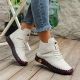 Exploding Hand-Sewn Women's Shoes High-Cotton Shoes Casual Shoes Winter Plus Velvet Warm Soft Soles Anti-Slip Mother Shoes HZ0115