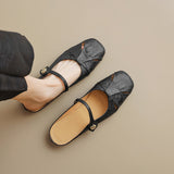 Anal-Quality Buntou Cool Half-Slippers Women Wear 2025 New Summer Lazy Chinese Camellia Muller Shoes HZ0115