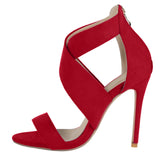 2025 Summer New Fashion Sexy Word Cross-Head With Sharp Tip Ultra-High Fine Sandals Large Size HZ0115