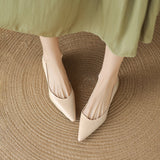 Great Look ~ Sharp-Headed Shallow Single-Shoe Women 2025 New Simple Match-Up Height Shoes HZ0115