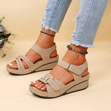 2025 New Large-Size Lady Slope And Thick-Soled Sandals Fish Mouth With Casual Sandals HZ0115