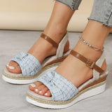 2025 Summer Slope Sandals Large-Size Slope Heded Fish-Mouthed Sandals Women's Shoes Wearing Beach Sandals HZ0115