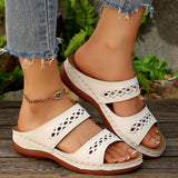 2025 Summer New Women's Thick-Bottomed Slippers Large-Size Fish Mouth Thick Bottom Beach Slippers HZ0115