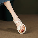 Naipai Original Soft Skin Thick-Sleeve Toe Cool Slippers Women 2025 Summer Fashion Wearing Beach Shoes Breathable Comfort HZ0115