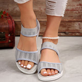 2025 New Summer Women's Shoes Large Thick Sole With Sandals Casual Fashion Flying Surface Sandals HZ0115