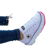2026 Spring New Low-Top Single Shoes Women's Thick-Sing Canvas Shoes Women's Canvas Pine Cake Bottoms Large Women's Shoes HZ0115
