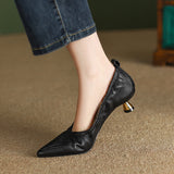 Giant Good Wear ~ Temperament Famous Fine Heel High Heels Women 2025 Spring And Summer New Fashion Pointy Single Shoes HZ0115