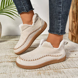 In The Winter Of 2025, The New Women's Warm Cotton Shoes Are Warm And Cotton Shoes Are Pure Color And Velvet And Thicken To Keep Warm. HZ0115