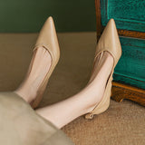 Giant Good Wear ~ Temperament Famous Fine Heel High Heels Women 2025 Spring And Summer New Fashion Pointy Single Shoes HZ0115