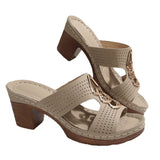 2025 New Slope And Thick-Soled Slippers Women's Shoes Thick Heel Thick-Sed Fish Mouth Type Slippers HZ0115