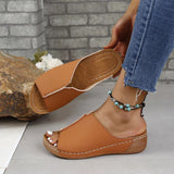 2025 New Women's Summer Slope And Thick-Bottom Slippers Large-Size Casual Fashion Simple Thick Bottom Increase HZ0115