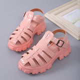 2025 New Summer Large-Size Hollow Octfish Sandals Retro Bag Head Casual Roman Sandals Women HZ0115