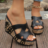 Hot-Sold Rivet Sandals Womenwisheaby Large Size Women's Shoes HZ0115