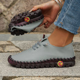 Fashion Single Shoes 2025 Autumn New Soft Back Hand Sewing Large-Size Casual Women's One-Legged Lazy Shoes HZ0115