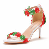 7 Cm With Light Mouth Fine Heel Sandals Bead Size Summer Sandals Wedding Dress High Heel Sandals HZ0115