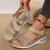 2025 New Women's Summer Slopes And Thick-Soled Casual Sandals And Cold Sandal Slides Water Drill With Thick-Soled Sandals Women HZ0115
