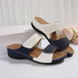 2025 Summer Women Thick Bottom Slippers Large-Size Thick-Sed Fish Mouth Slippers Outside Wearing Beach Shoes HZ0115