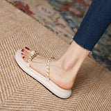 French Flat-Bottomed Small Fragrant Wind Cover Toy Cool Slippers Women 2025 New Summer Wear Soft Bottom Beach Sandals HZ0115