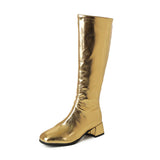 The Flat Head Golden Boots 2025 Spring And Summer New Zipper Coarse And High Boots Children HZ0115
