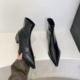 French Pointed Short Boots Women's Boots 2025 Autumn And Winter New Thick And Elastic Thin Boots Silver Thin Fashion Boots HZ0115