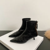 Sharp-Headed And Thin Boots 2025 Winter With Short Boots Plus Velvet Chelsea Boots HZ0115