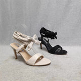 Bonded Sandals Women 2025 New Korean Version Of High-Heeled Sandals Women's Fine Heel Sex Cross-Tie Women's Shoes HZ0115