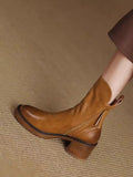 Original `Chelsea Boots Autumn Coarse And Brown Short Boots Lady British Handsome Martin Boots Boots Boots HZ0115