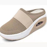 2025 Summer Large-Size Lazy One Foot Pedaled Net Thick Bottom Slippers Women Slope And Slippers Women HZ0115