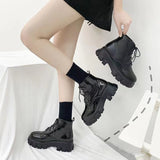 Martin Boots Women's New Mid-Autumn 2025 New Thick Bottom British Wind Students With Thick-Bottomed Short Boots In Front Of The Line HZ0115