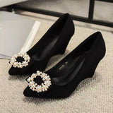 Poe Hefque Fashion Single-Shoe Women 2025 Spring New Fashion Water Diamond Head Light Moussed Soft Bottom Not Tired Heeled Women HZ0115