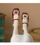 French Mary Jane Women's Shoes 2025 Summer New Square Drill Sexy High Heels Outside Wearing Coarse Leather Shoes HZ0115