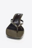 ZA Home 2025 New Square Head Thin Heel Jacket Person-Worded Sandals Female Kitten And Muller Shoes Single Shoes HZ0115