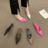 Muller Drag Slippers Women's Small Side Half-Dragging 2025 Spring And Summer New Baotou Cat And Alien And Cold Drag Korean Version HZ0115