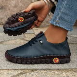 Fashion Single Shoes 2025 Autumn New Soft Back Hand Sewing Large-Size Casual Women's One-Legged Lazy Shoes HZ0115