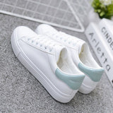 Small White Shoes Women 2025 Spring And Autumn New Fashion Flat Shoes Students Breathable Women's Shoes Net Red Single Shoes Casual White Shoes HZ0115