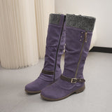 Large Code 2025 Autumn And Winter New Thick Side Zipper High-Heeling Women's Boots HZ0115