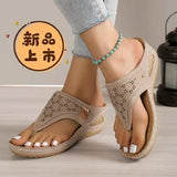 Large-Size Women's Shoes Casual Women's Slippers 2025 New Flat Bottoms Toe Slope And Comfortable Solid Sandals Women HZ0115