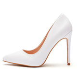 11 Cm Sexy Pointed High Heel Single Shoes Women Fine Heel Shoes Pointed Shoes Fashion Commute White Large Size Shoes HZ0115