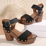 2025 Summer New High-Heeled Sandals Women's Shoes With Fish Mouth Sandals Belt Buckle High Heel Casual Sandals HZ0115