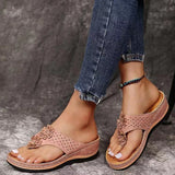 2025 New Summer Flower Women Sandals Car Sewing Beach Shoes Large Size Word And Comfortable Sandals Women HZ0115