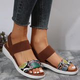 Fish-Billed Sandals Women 2025 New Summer Fairy Wind Casual Fashion Flat-Bottomed Beach Word Flat-Bottomed Sandals HZ0115