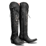 New High Over-Knee Side Zipper With Women's Boots Coarse And Pointed Large Size Women's Boots HZ0115