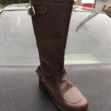 New Men's Large-Size Locomotive Boots High-Size Wish Large-Size Knight Boots Buckle Men's Boots HZ0115