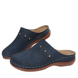 2025 Summer New Women's Baotou Thick-Bottom Slippers Large-Size Round Head Bao Head After The Air Breathable Slippers HZ0115